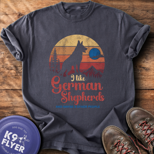 I Like German Shepherds T-Shirt - Graphite
