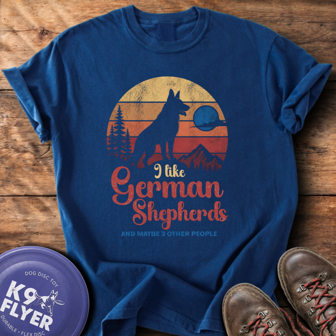 I Like German Shepherds T-Shirt - True Navy