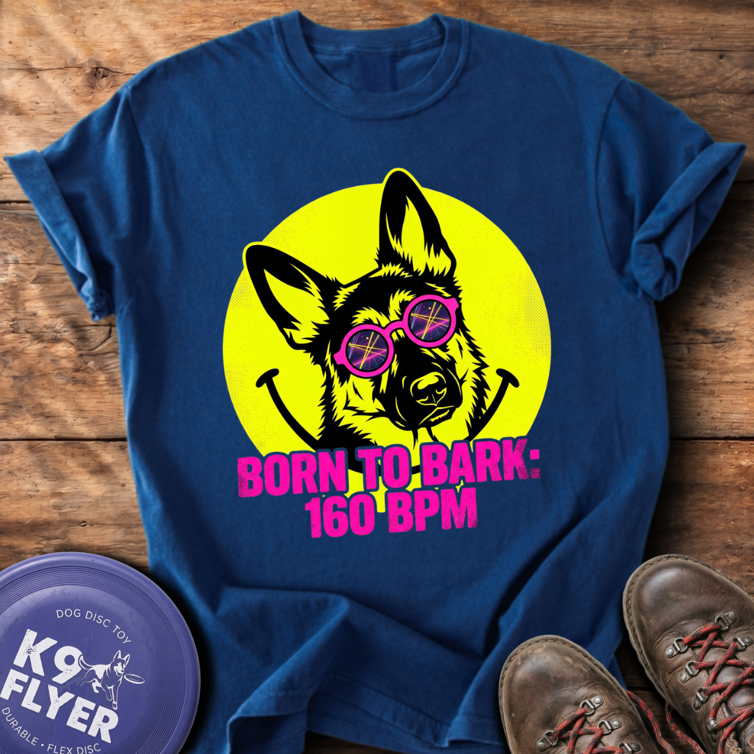 Born To Bark T-Shirt - True Navy