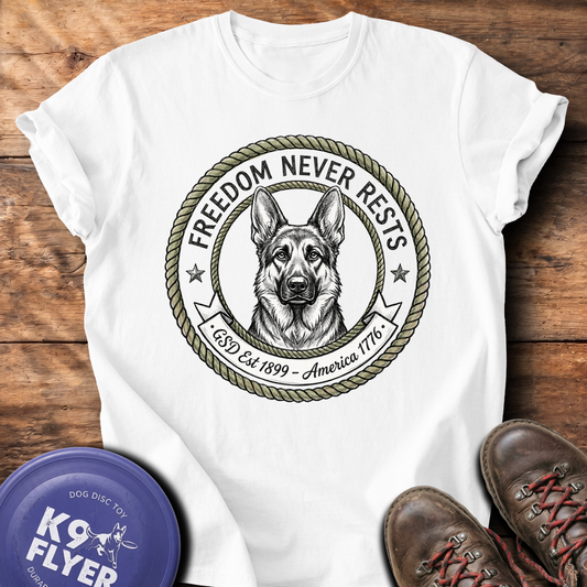 0106 Freedom Never Rests - White