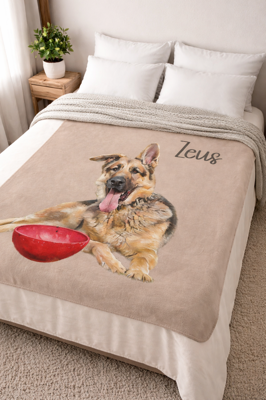 Custom German Shepherd Blanket – Turn Your Dog Into Art