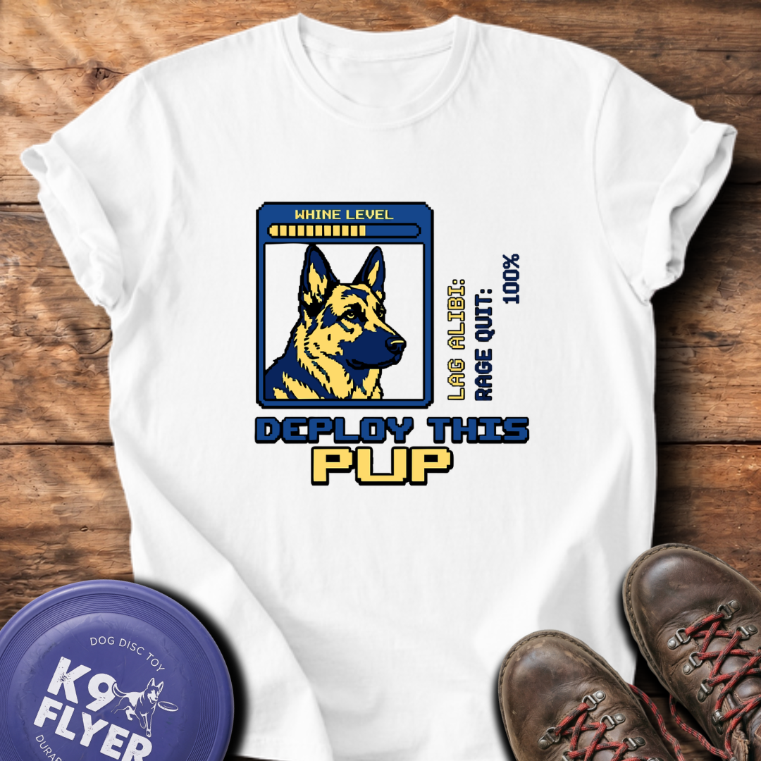 Deploy This Pup T-Shirt - White