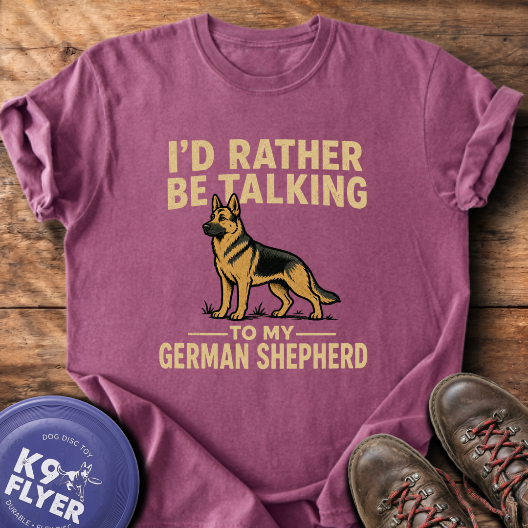 I'd Rather Be Talking T-Shirt - Berry