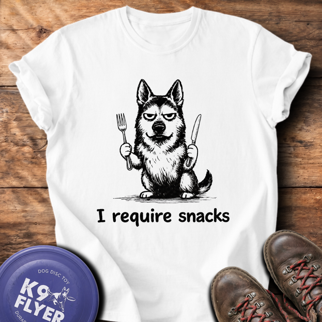 I Require Snacks T-Shirt - White