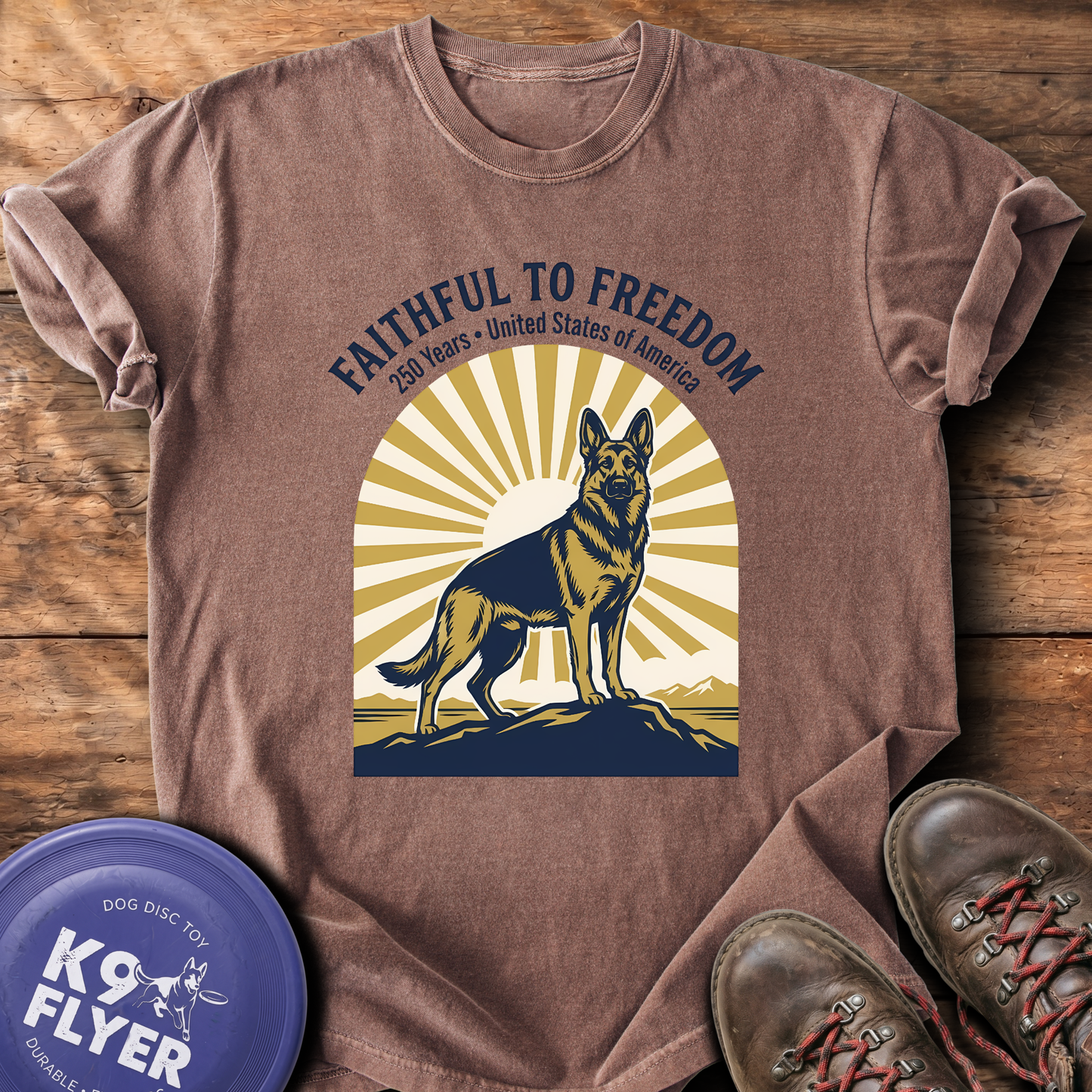 0124 Retro Faithful To Freedom - Espresso