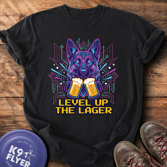 Level Up The Lager T-Shirt - Black
