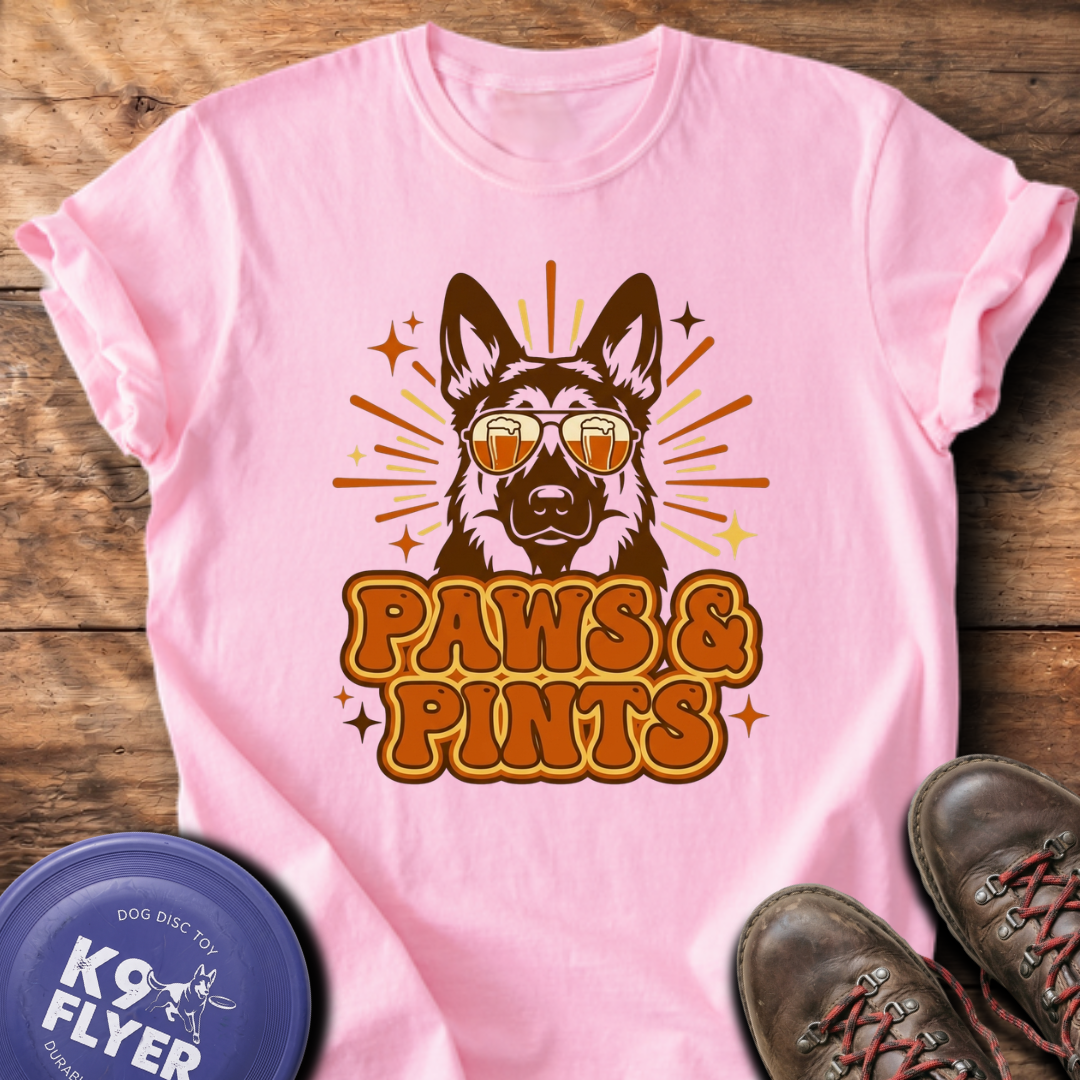 Paws & Pints T-Shirt - Blossom