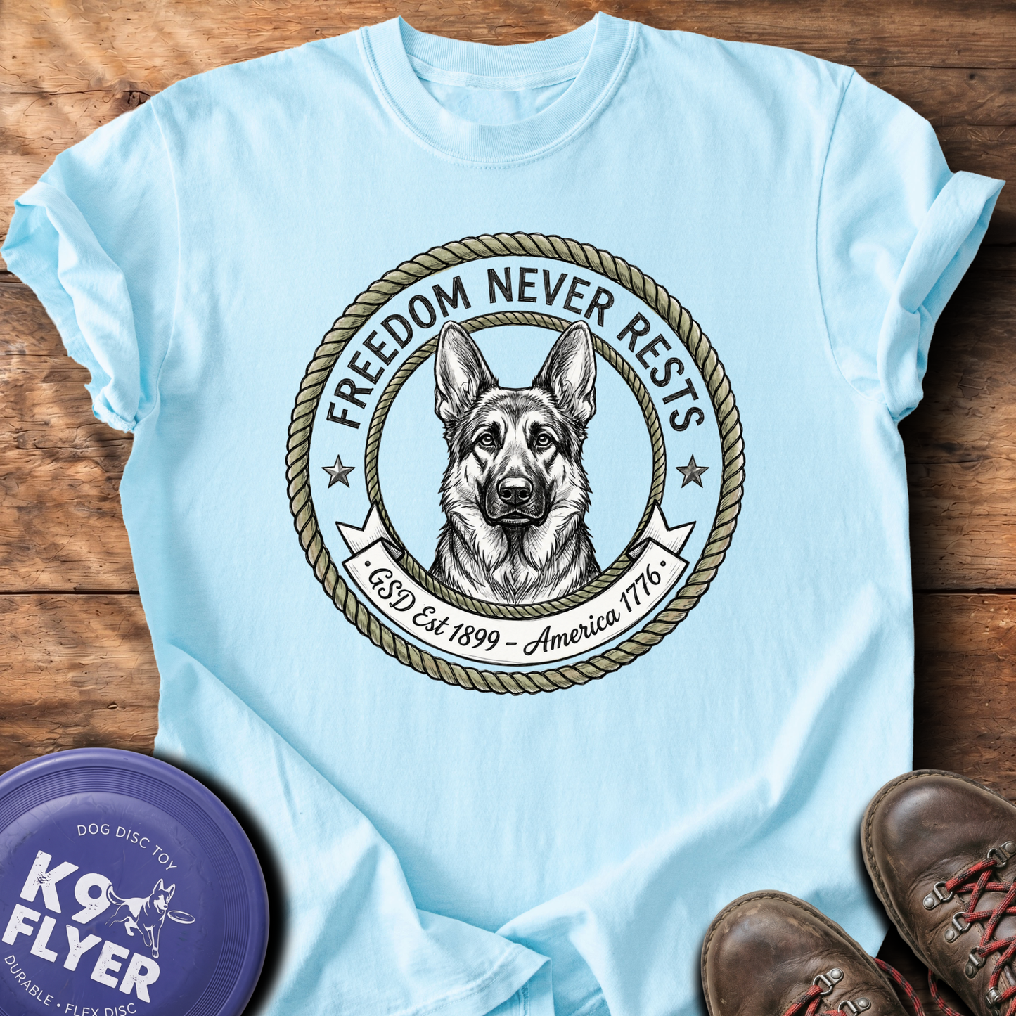 0106 Freedom Never Rests - Chambray