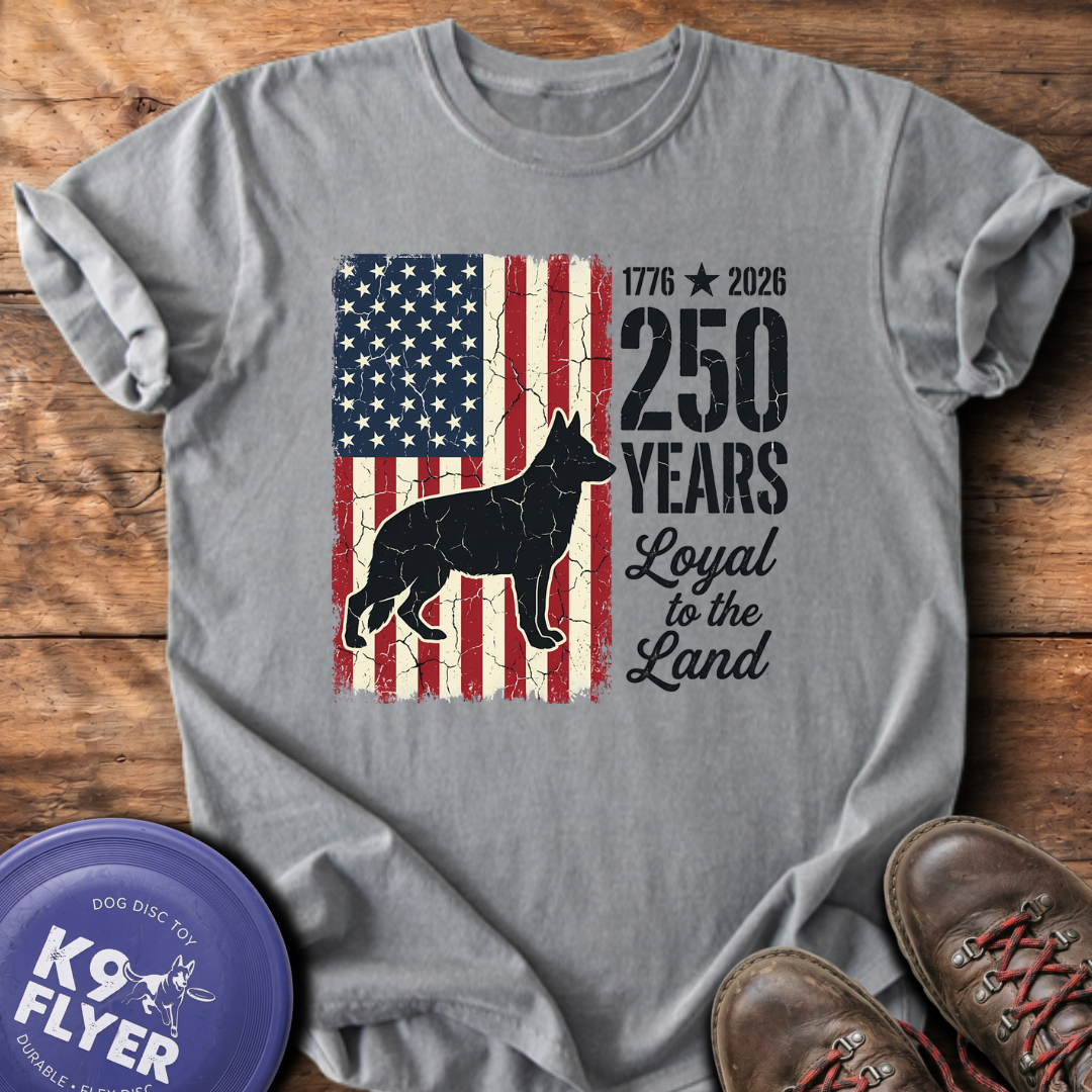 Loyal To The Land Flag T-Shirt - Grey