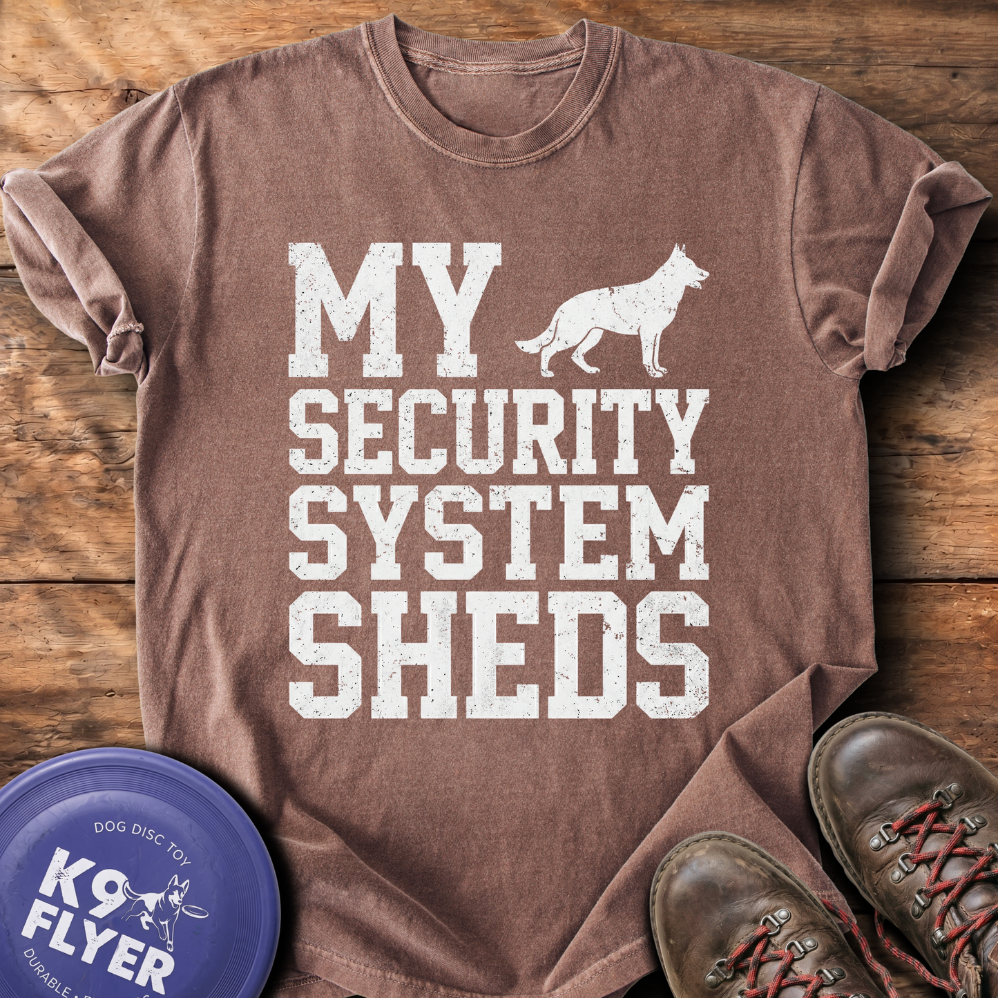 My Security System Sheds T-Shirt - Espresso