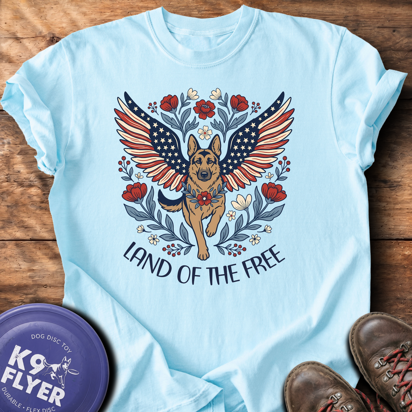 0128 Land Of The Free GSD - Chambray