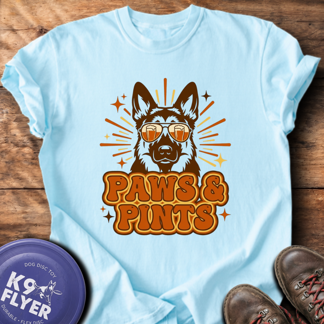 Paws & Pints T-Shirt - Chambray