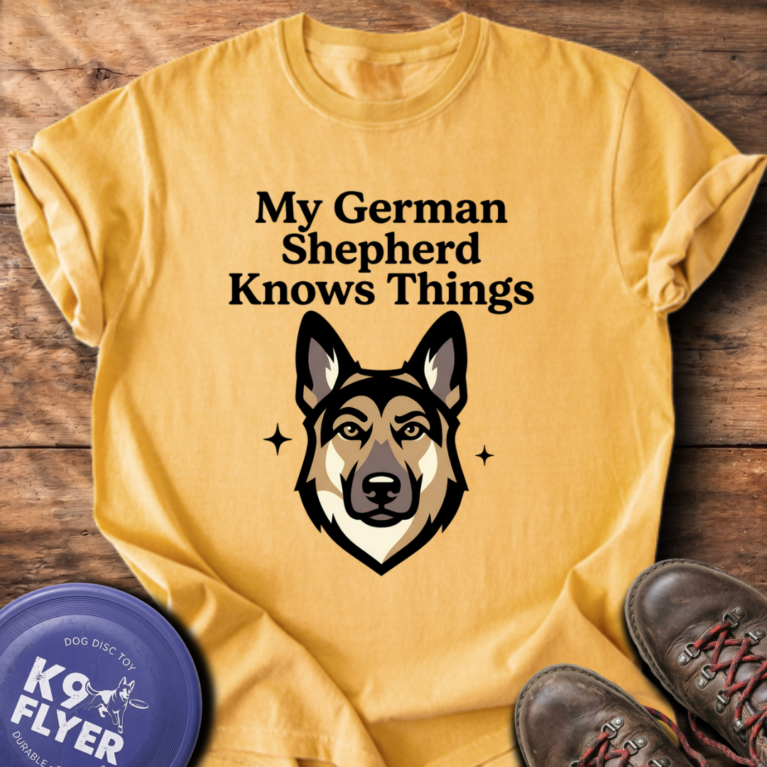 My GSD Knows Things - Mustard