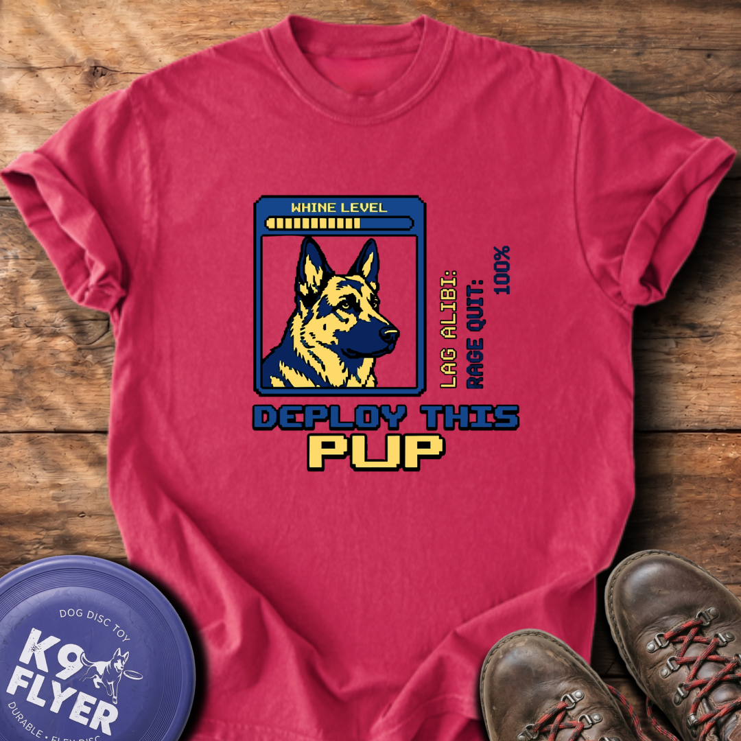 Deploy This Pup T-Shirt - Chili