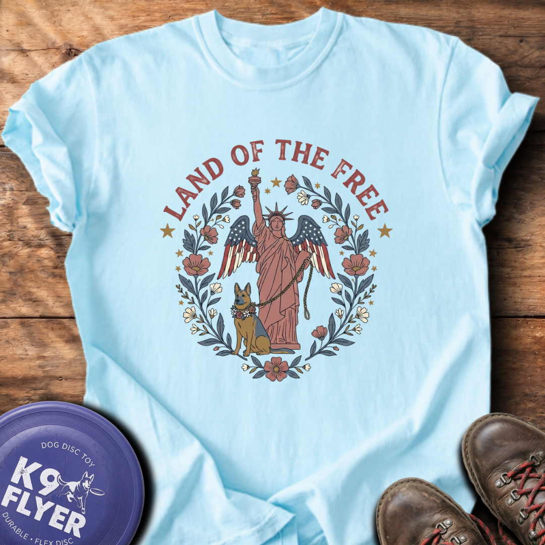 Statue and GSD T-Shirt - Chambray