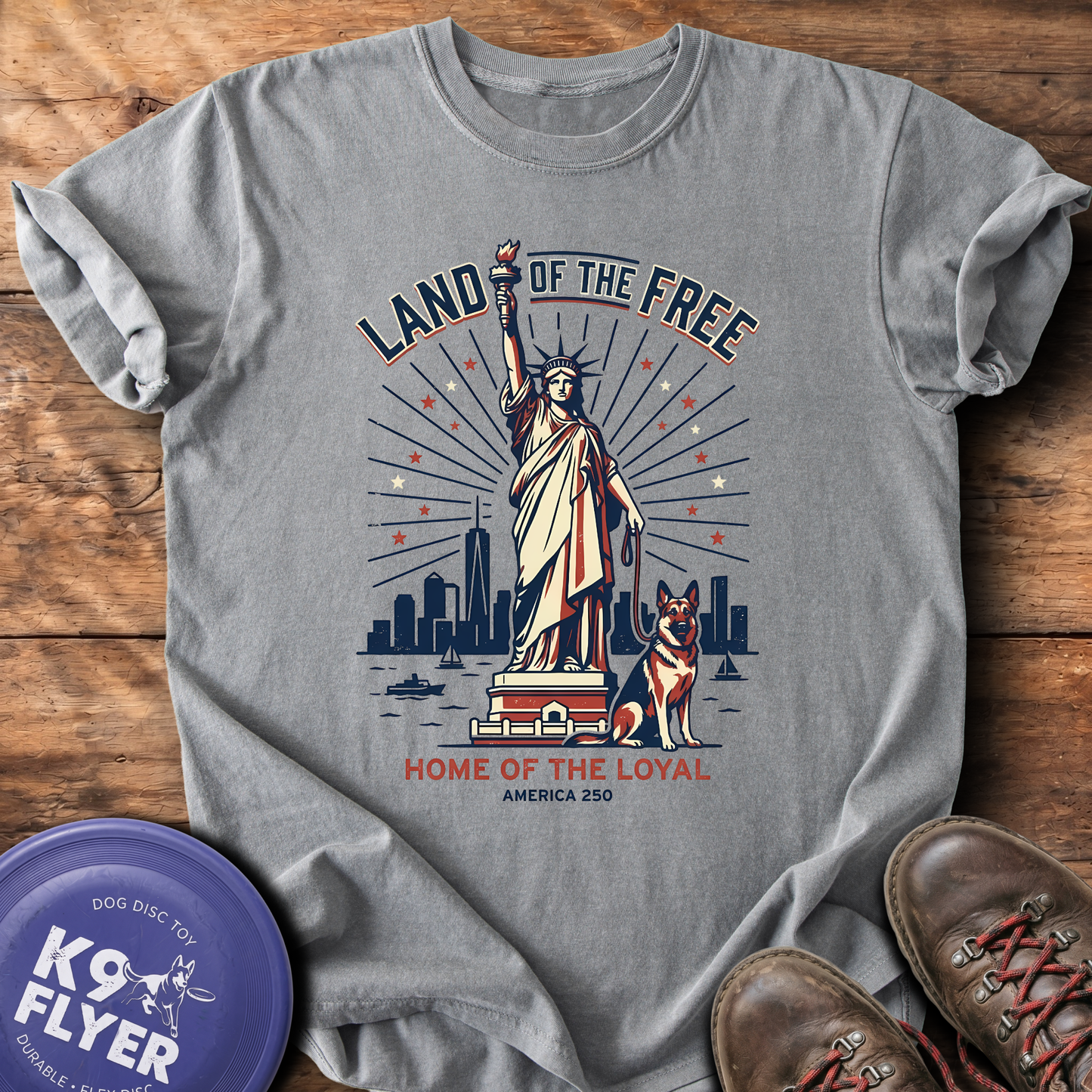 0113 Statue Of Liberty And GSD - Grey