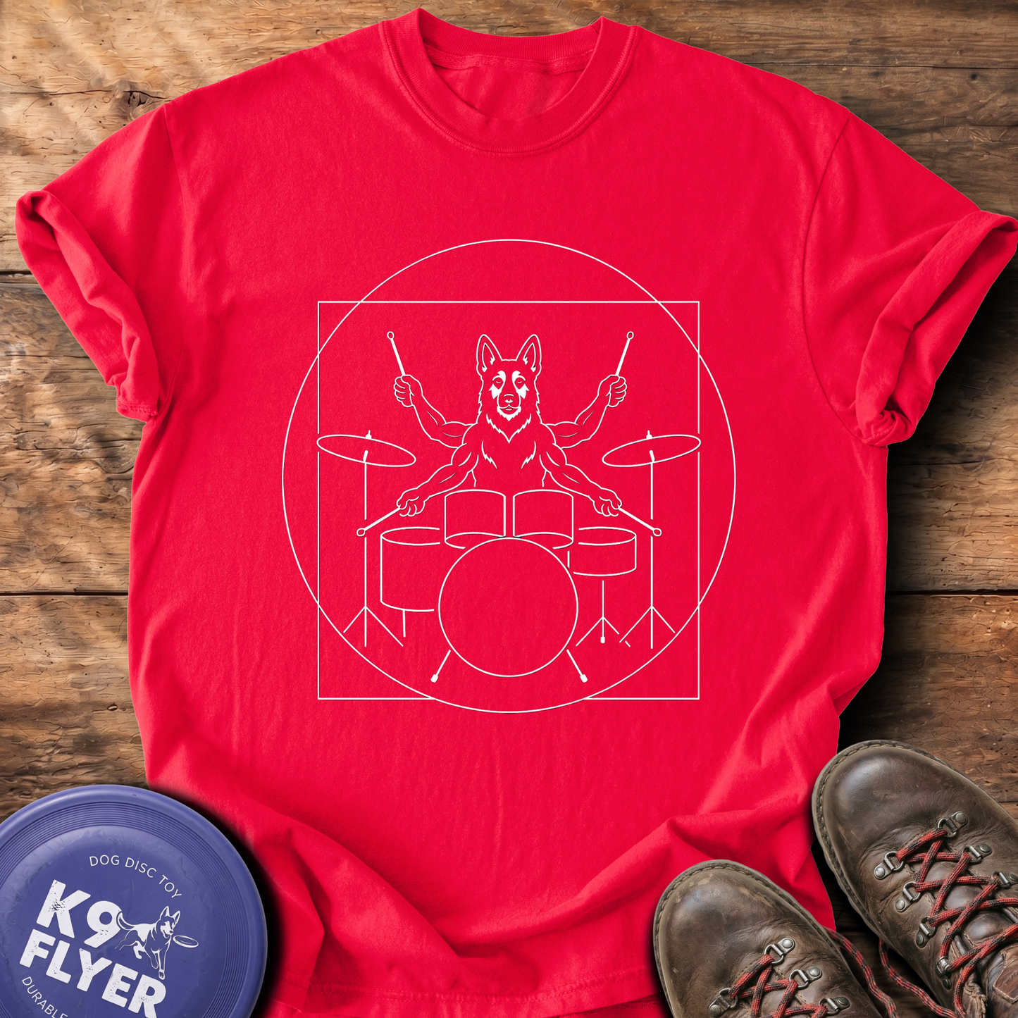 0012 Vitruvian Drummer - Red