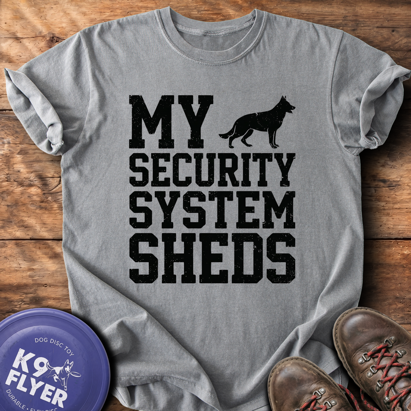 My Security System Sheds T-Shirt - Grey