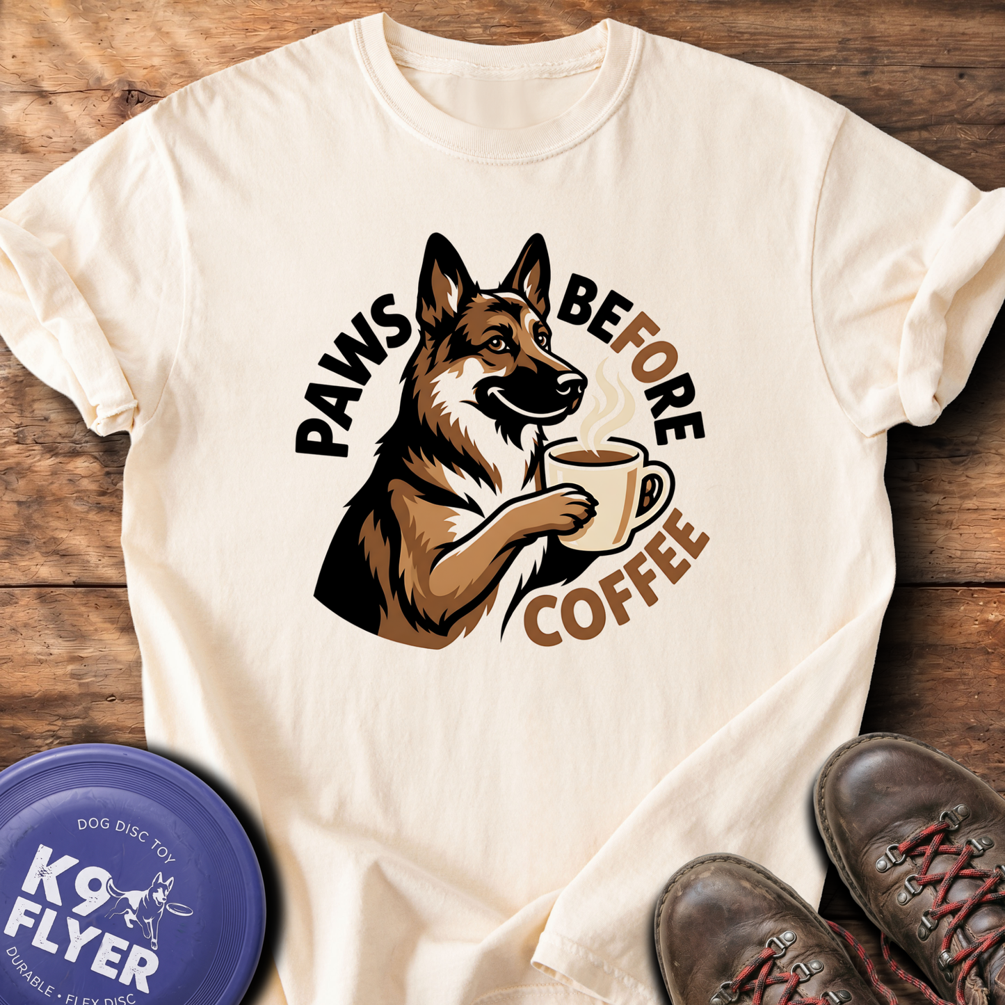0122 Paws Before Coffee - Ivory