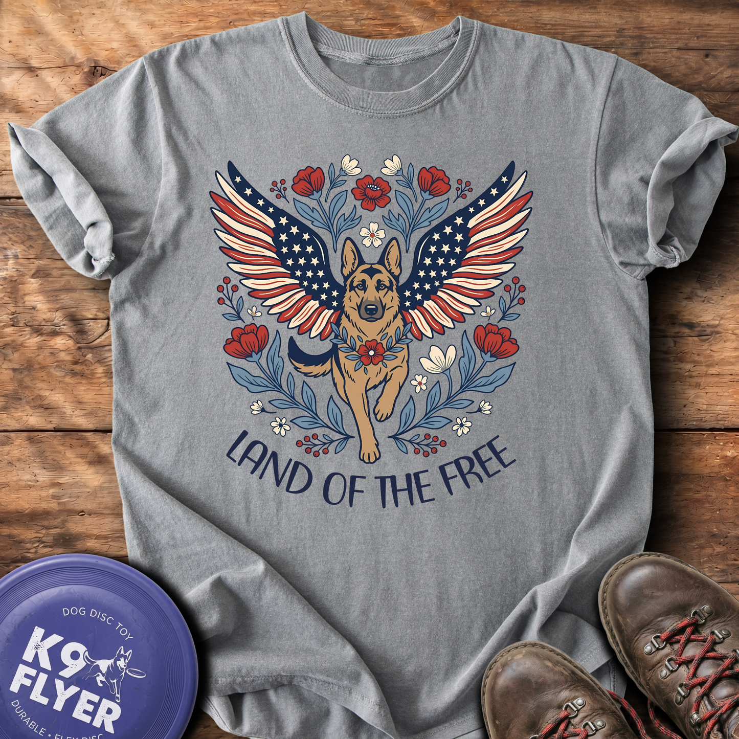 0128 Land Of The Free GSD - Grey