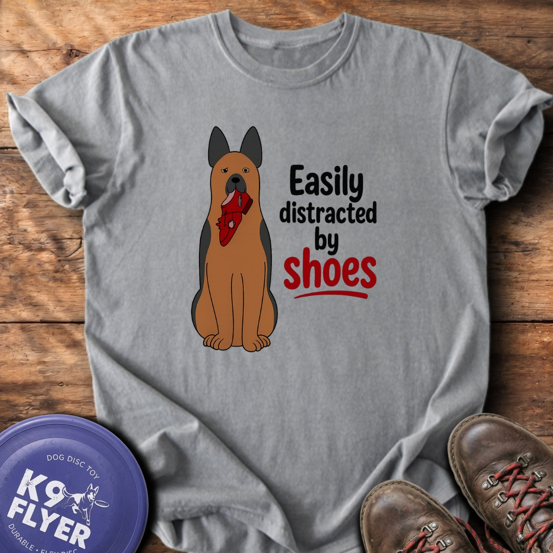 0015 Easily Distracted By Shoes - Grey