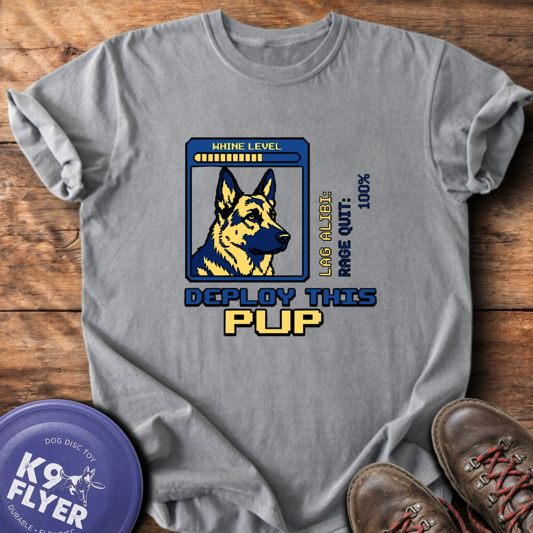 Deploy This Pup T-Shirt - Grey