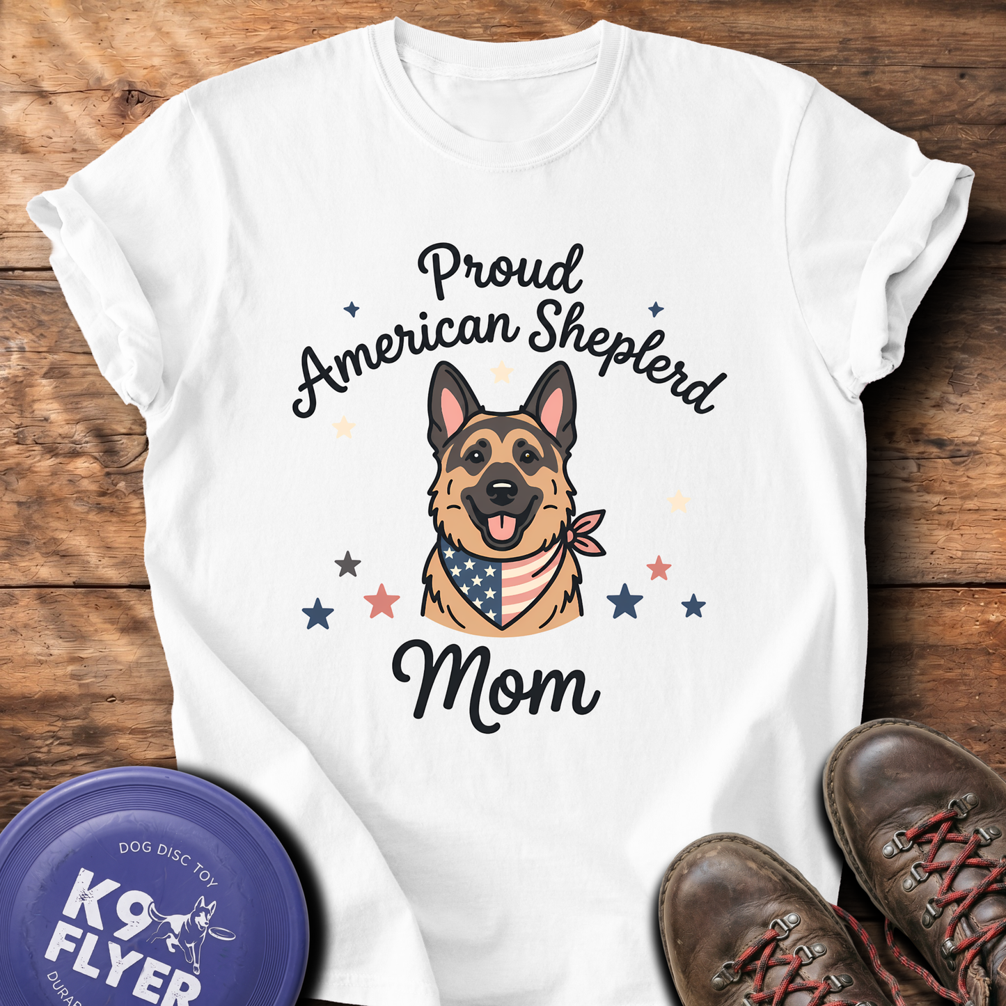 0117 Proud American Shepherd Mom - White