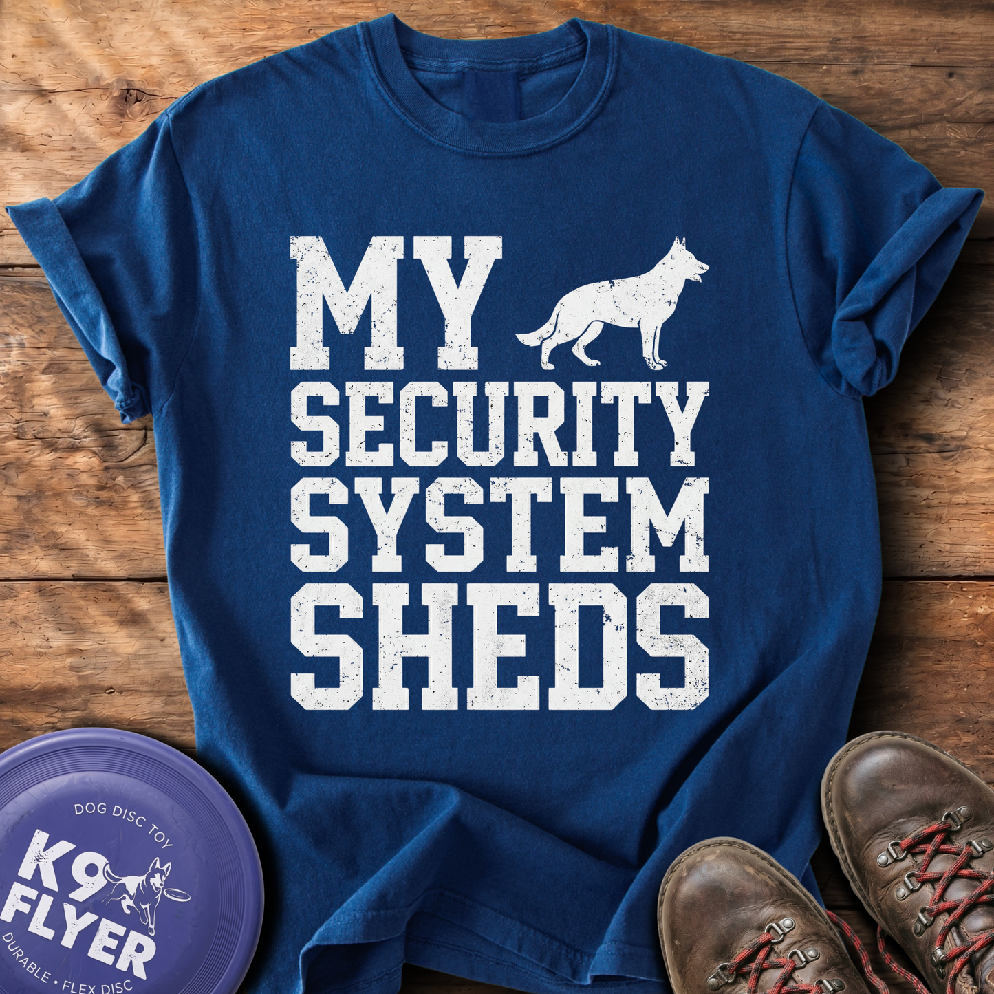 My Security System Sheds T-Shirt - True Navy