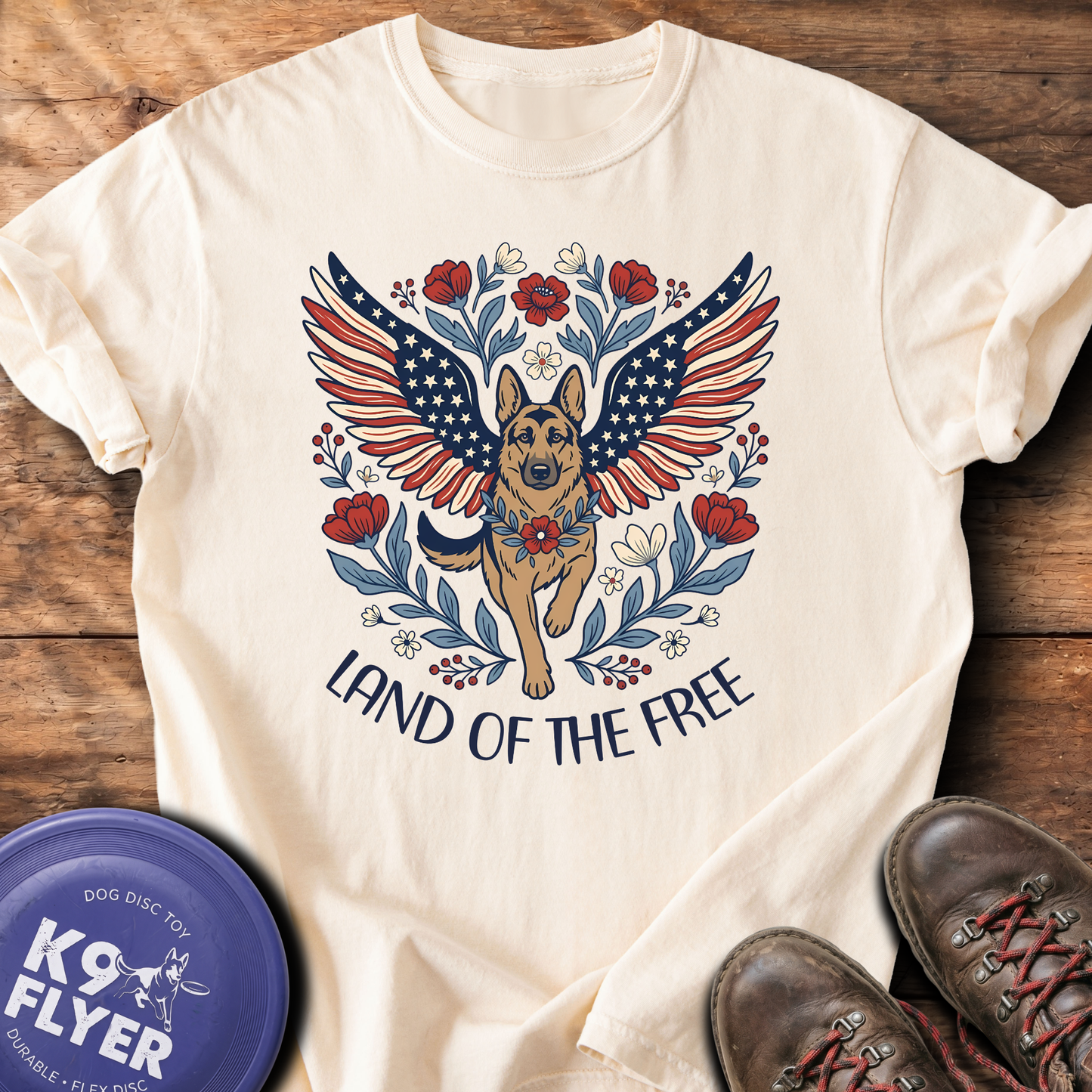 0128 Land Of The Free GSD - Ivory