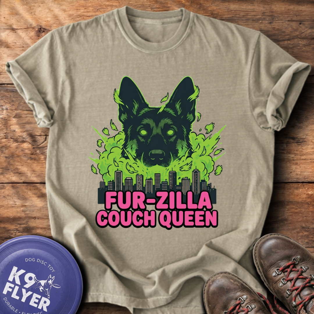 Fur-Zilla T-Shirt - Khaki
