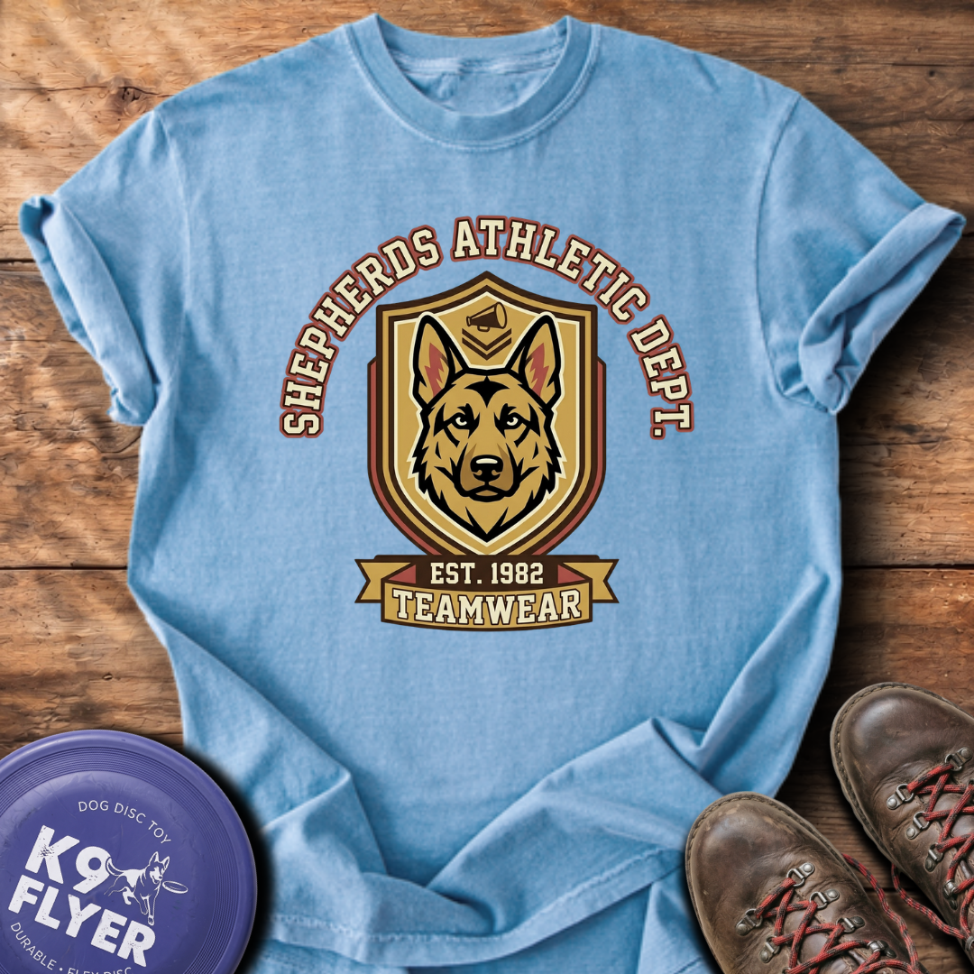 Shepherds Athletic Dept T-Shirt - Washed Denim