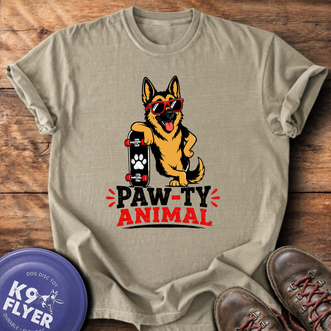 Pawty Animal T-Shirt - Khaki