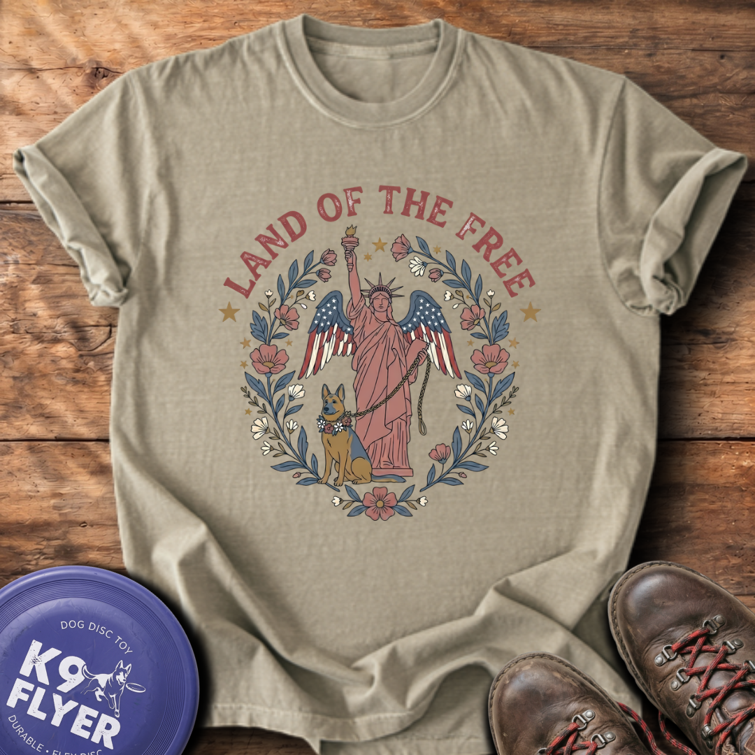 Statue and GSD T-Shirt - Khaki