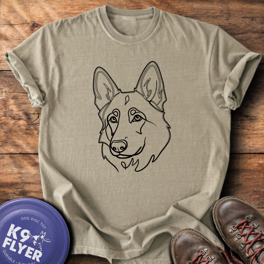 GSD Line Portrait - Khaki
