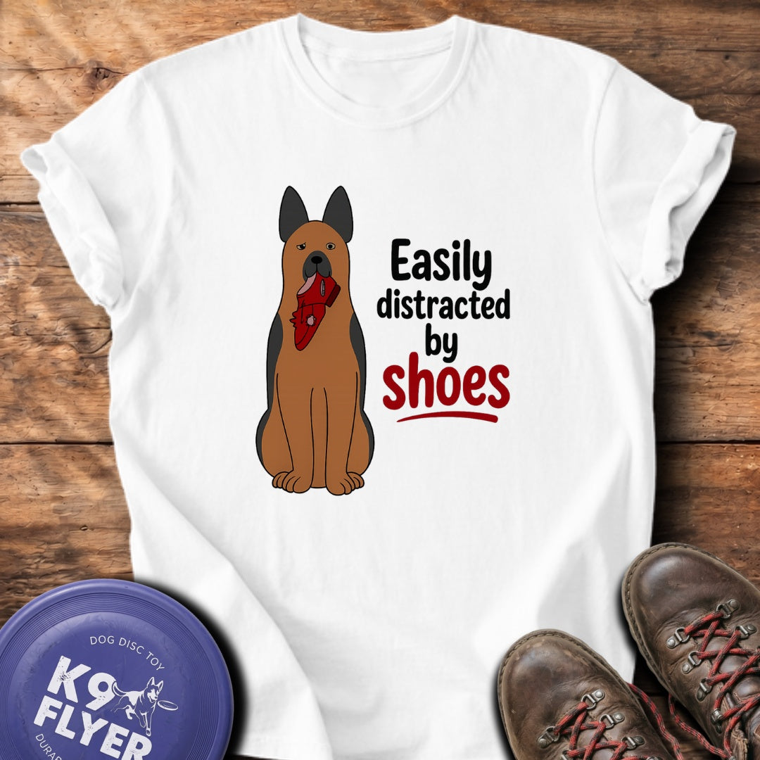 0015 Easily Distracted By Shoes - White