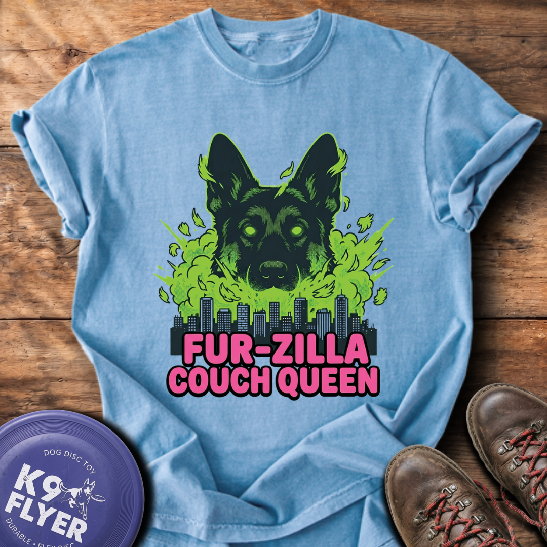 Fur-Zilla T-Shirt - Washed Denim