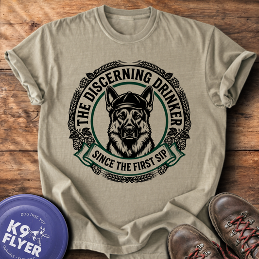 Discerning Drinker T-Shirt - Khaki
