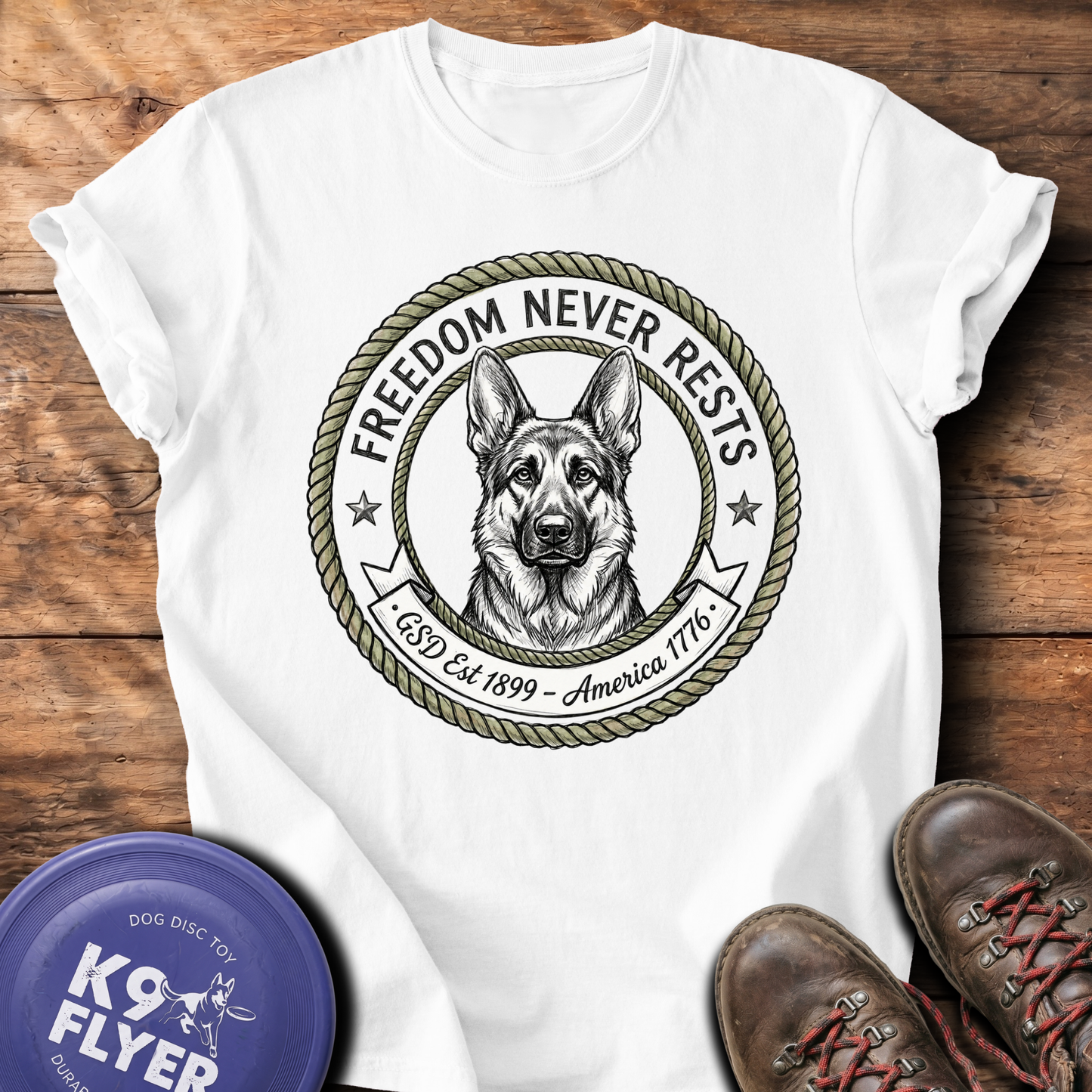 0106 Freedom Never Rests - White