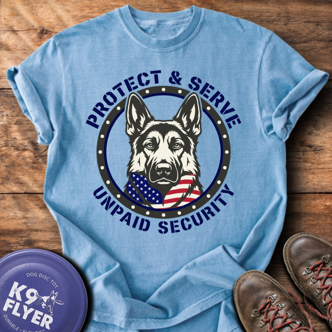 Unpaid Security T-Shirt - Washed Denim