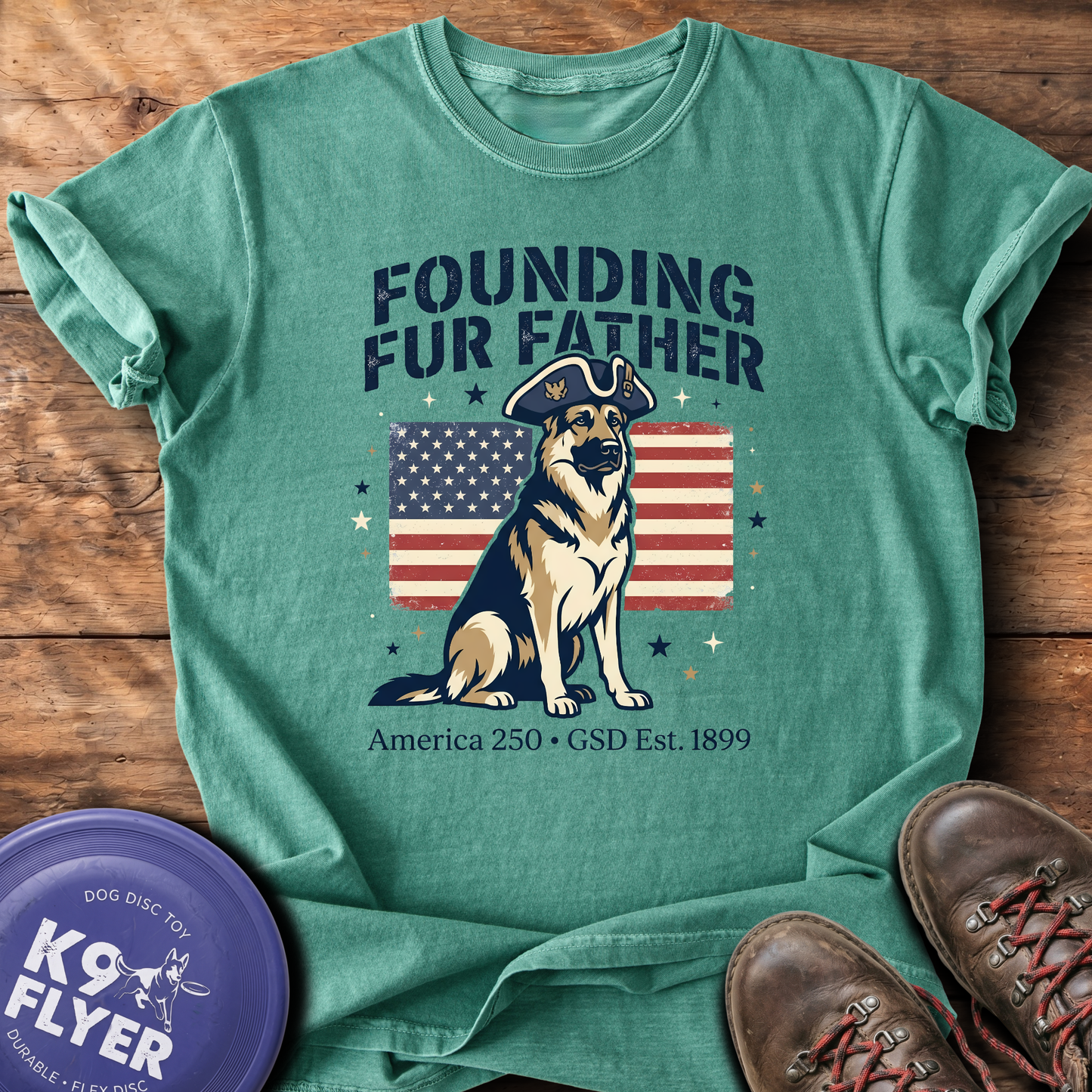 0104 Founding Fur Father - Light Green