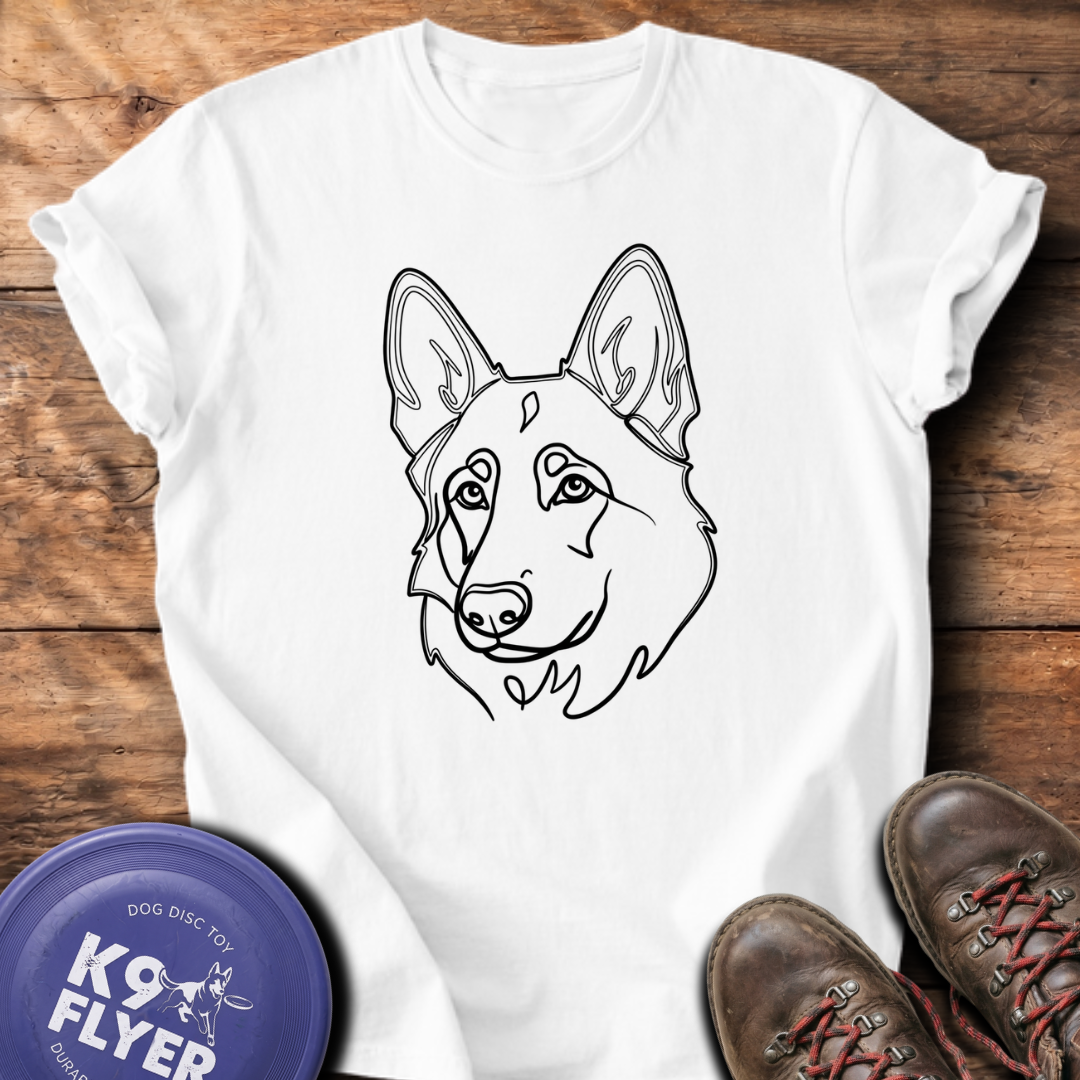 GSD Line Portrait - White