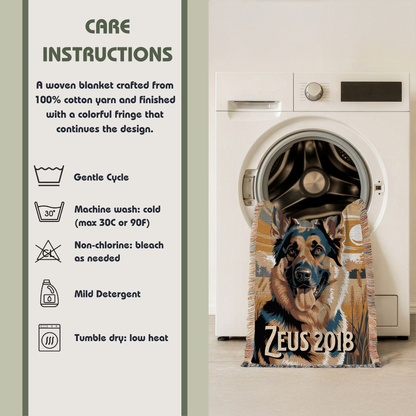 🐾 GOLDEN FIELDS – WOVEN TAPESTRY BLANKET