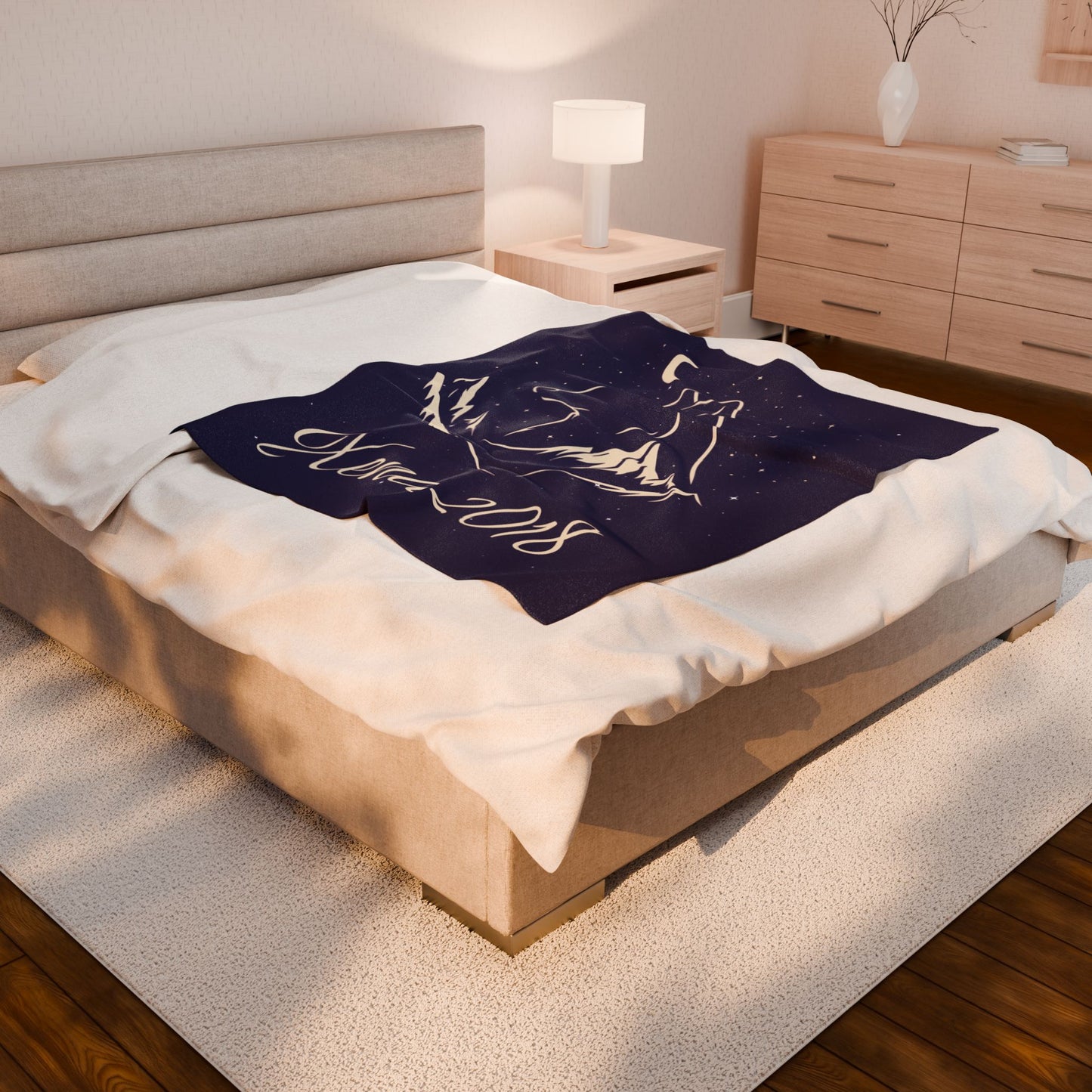 Under the Stars Velveteen Plush Blanket