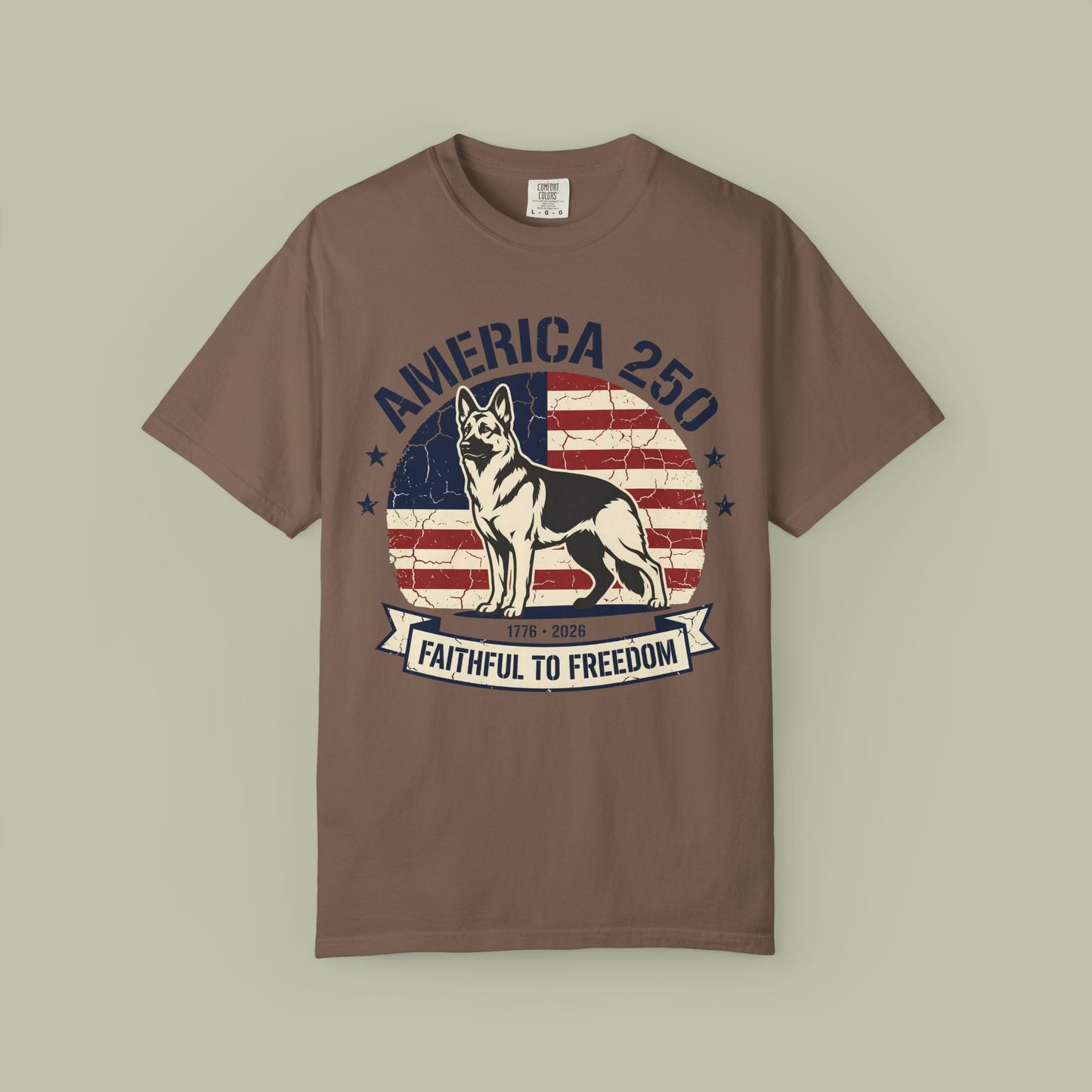 America Flag and GSD T-Shirt