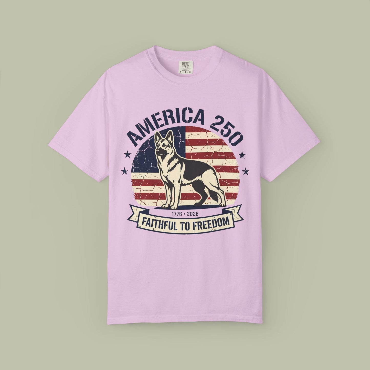 America Flag and GSD T-Shirt