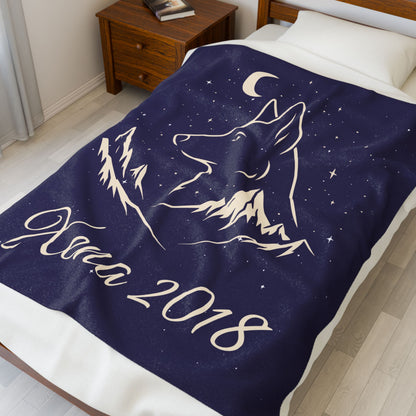 Under the Stars Velveteen Plush Blanket