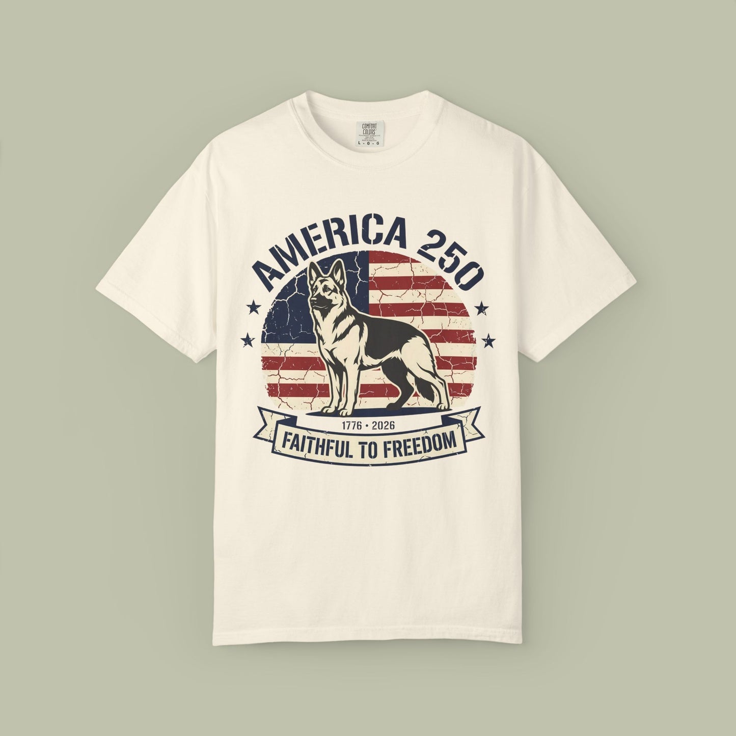 America Flag and GSD T-Shirt
