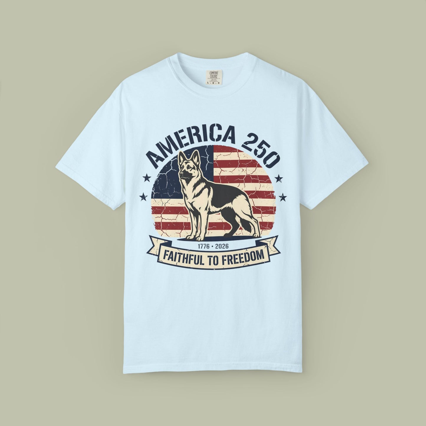 America Flag and GSD T-Shirt