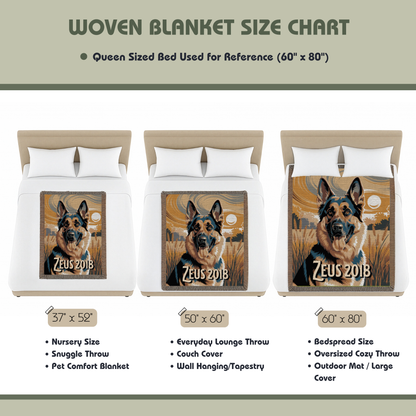 🐾 GOLDEN FIELDS – WOVEN TAPESTRY BLANKET