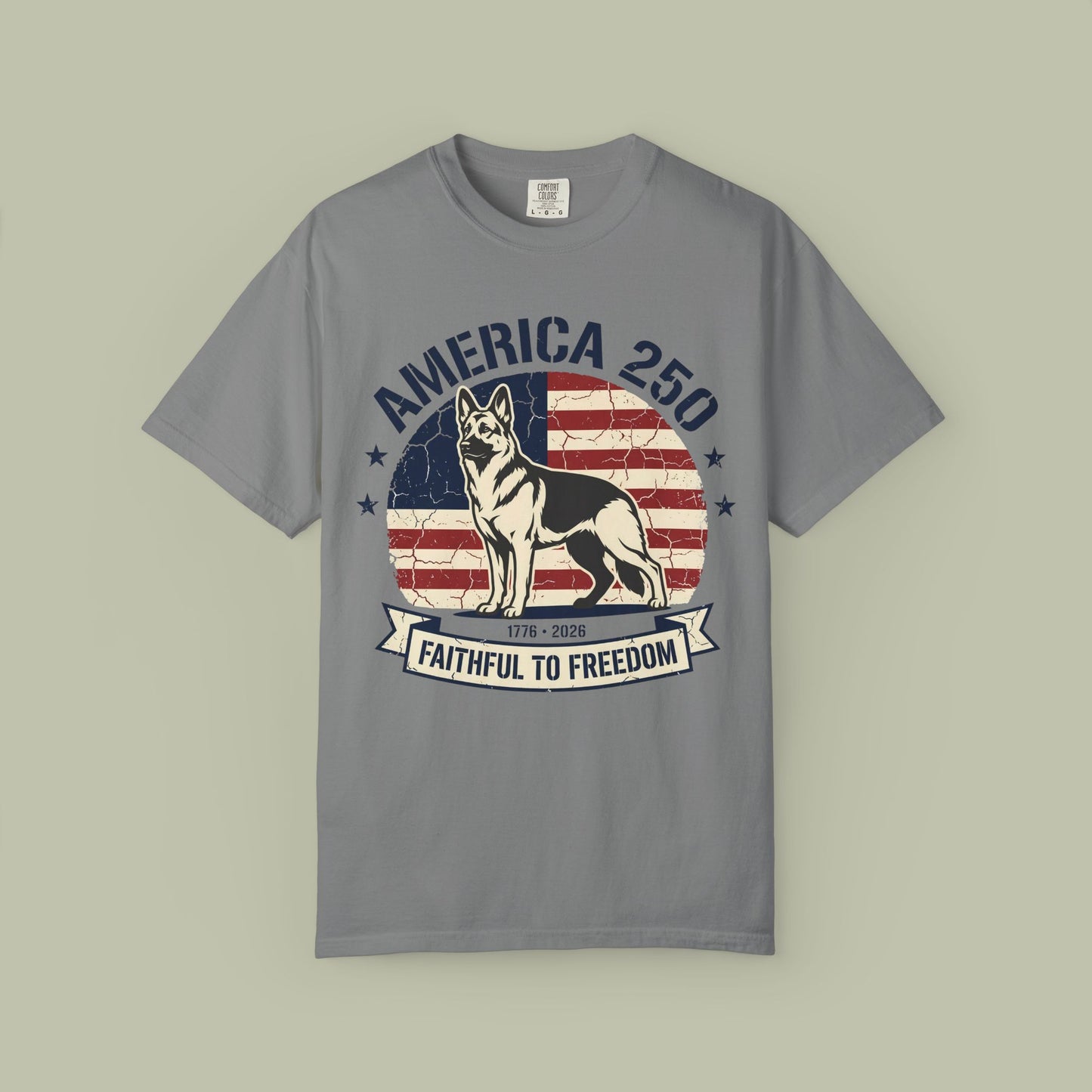 America Flag and GSD T-Shirt